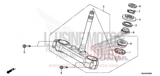 TIGE DE DIRECTION VFR1200XDH de 2017